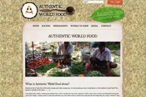home page of Authentic World Food