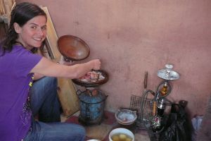 cooking tagin in Morocco