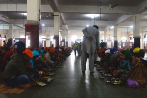 Golden temple community dining hall, Amritsar, India
