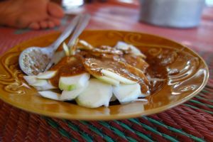 Rujak - Fruit and vegetable salad with sweet sauce