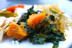 Pumpkin with spinach Malay style