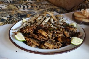 Fried sardines with herbs ala Omar