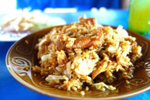 Nasi goreng ayam - Fried rice with chicken Lombok style