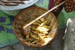 Special food for Almsgiving ceremony