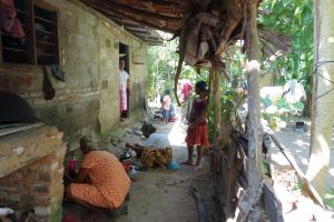 cooking in the garden for Almsgiving ceremony, Sri Lanka