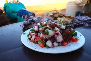 Vynikající marocký salát z chobotnic.