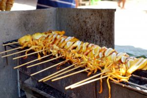 Grilled calamars, Thailand