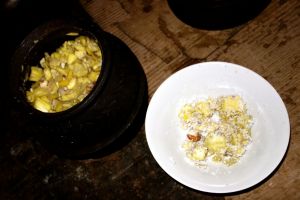 Jackfruit "kos" with grated coconut