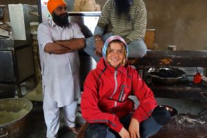 With bakers in Golden temple in Amritsar, India - by Authentic World Food