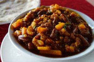 Kaddu rajma - Pumpkin with red beans