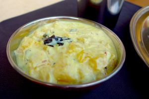 Indian pachadi - Pineapple with yoghurt