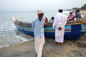 Fishermen in a fishing village in Kerala, India - by Authentic World Food