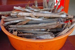 Cinnamon sold from bags in Kumili, India by Authentic World Food